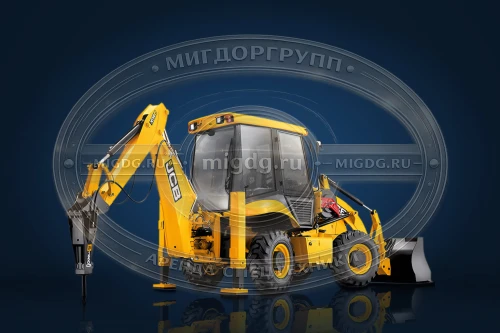 Экскаватор-погрузчик JCB-3CX с гидромолотом Delta F-5