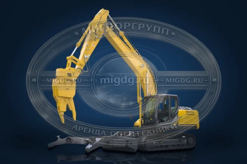 Гусеничный экскаватор Hyundai R220LC-9A с гидроножницами HYPER DYC-600