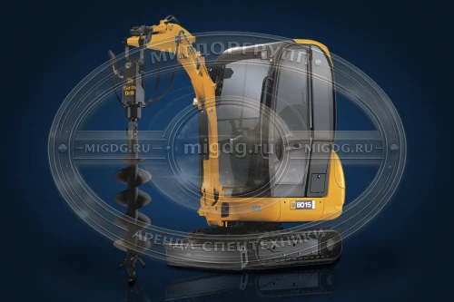Мини-экскаватор гусеничный JCB 8015 с ямобуром
