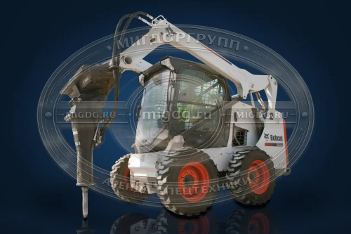 Мини-погрузчик Bobcat S570 с гидромолотом HB980
