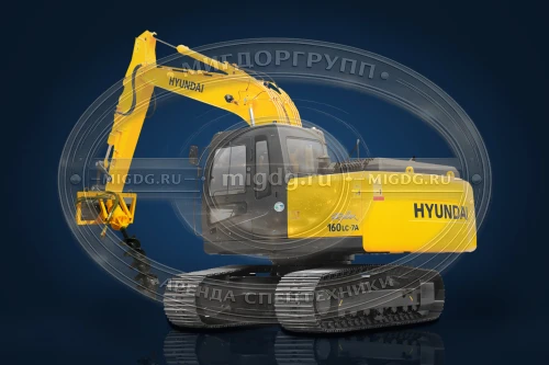 Ямобур на базе гусеничного экскаватора Hyundai R160LC-7A